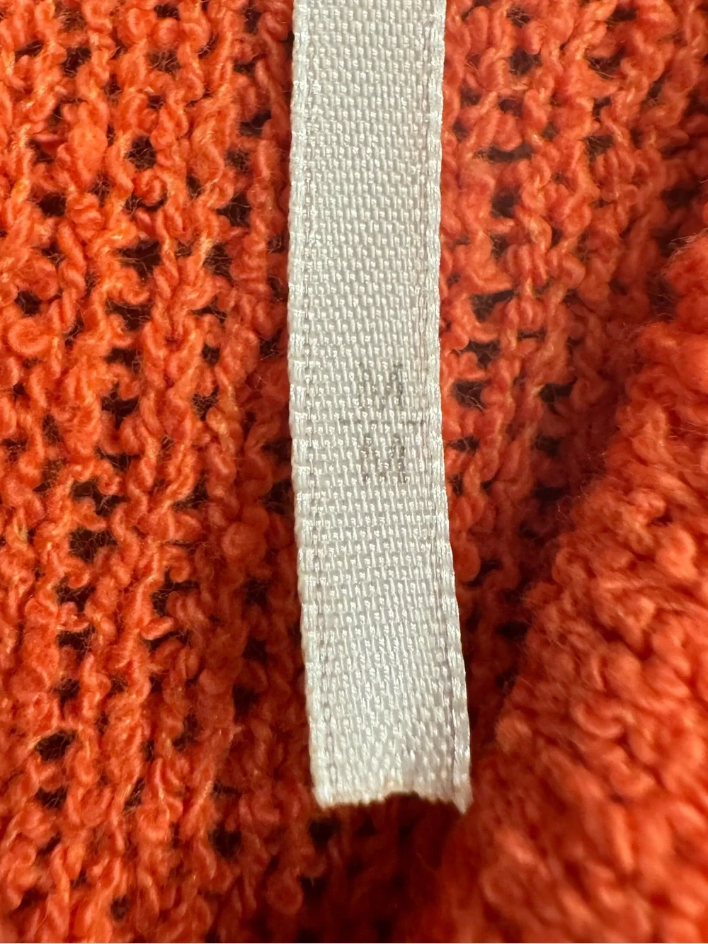 FREE PEOPLE Long Sleeve Knit Sweater Womens M Cowl Neck Orange Asymmetrical Hem